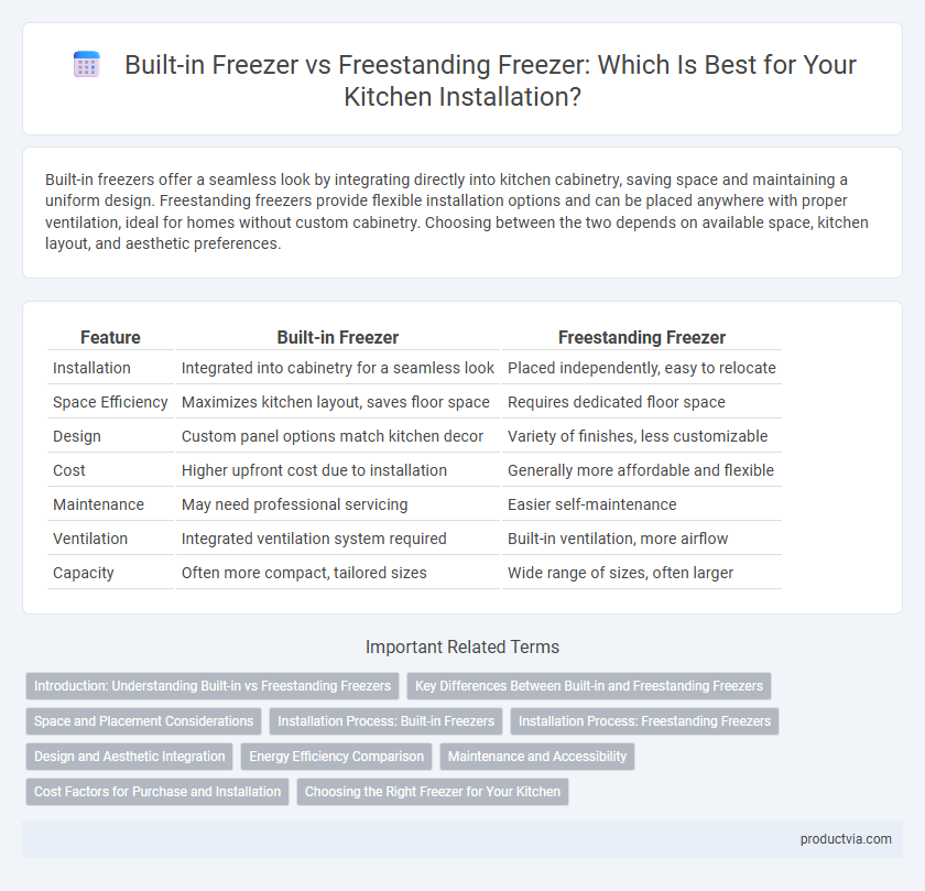 Built-in Freezer vs Freestanding Freezer: Which Is Best for Your Kitchen Installation?