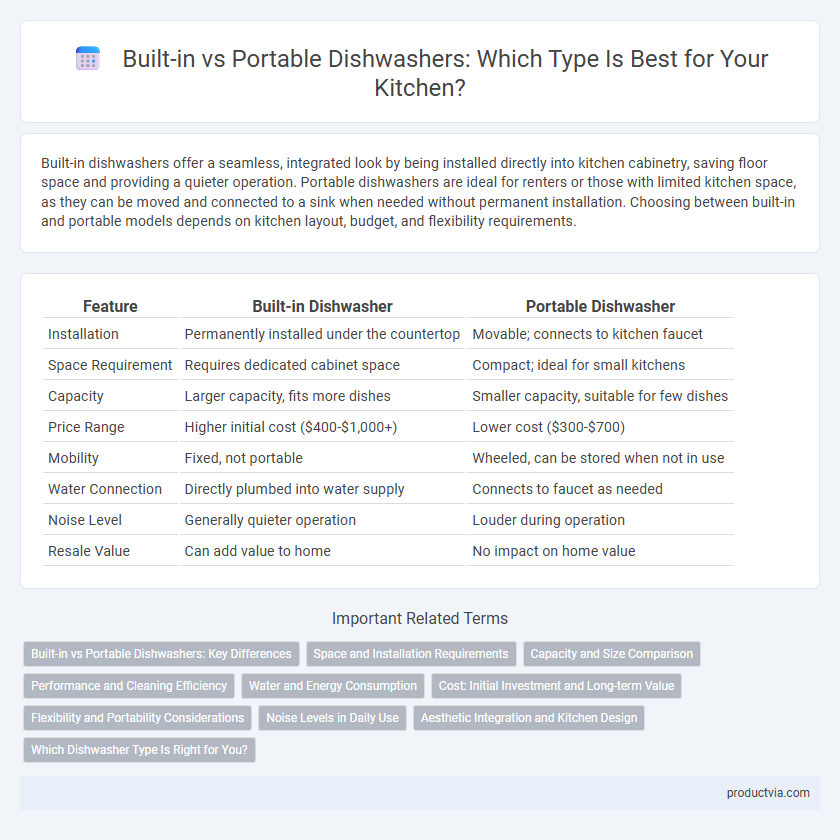 Built-in vs Portable Dishwashers: Which Type Is Best for Your Kitchen?