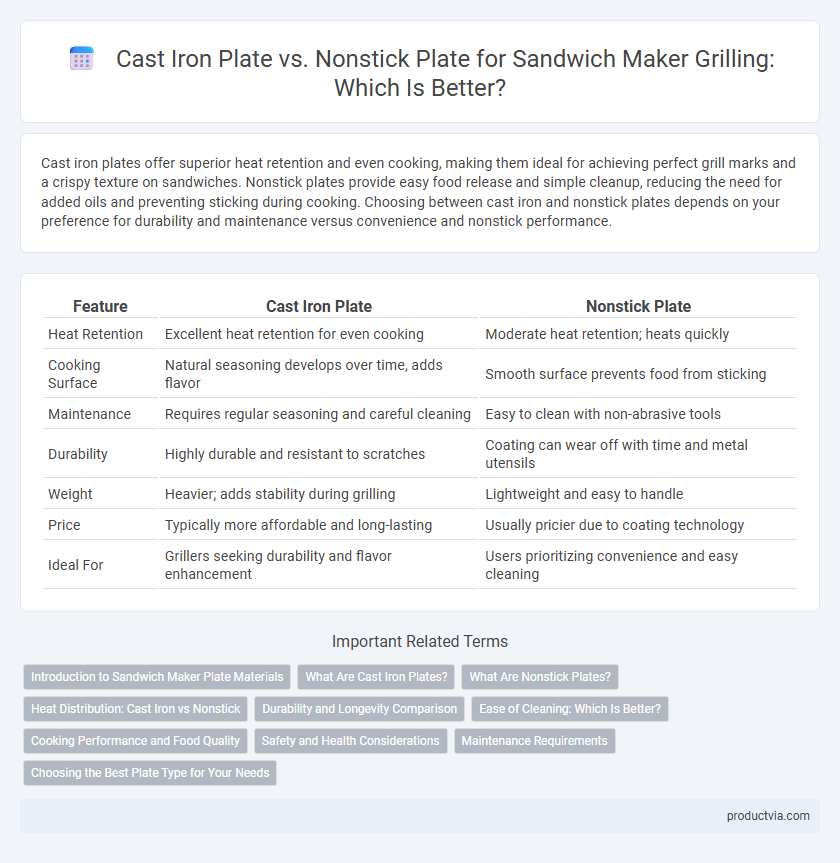 Cast Iron Plate vs. Nonstick Plate for Sandwich Maker Grilling: Which Is Better?