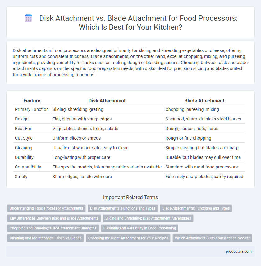 Disk Attachment vs. Blade Attachment for Food Processors: Which Is Best for Your Kitchen?