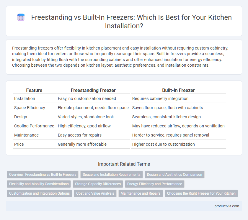 Freestanding vs Built-In Freezers: Which Is Best for Your Kitchen Installation?