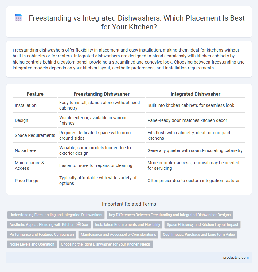 Freestanding vs Integrated Dishwashers: Which Placement Is Best for Your Kitchen?