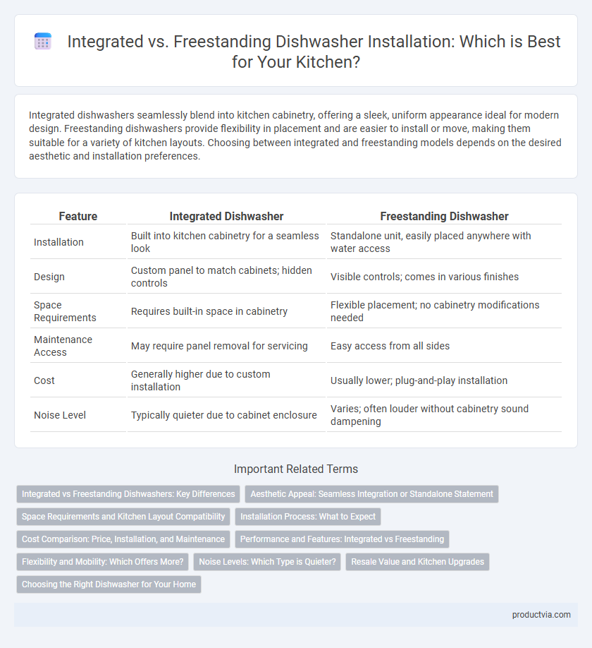 Integrated vs. Freestanding Dishwasher Installation: Which is Best for Your Kitchen?