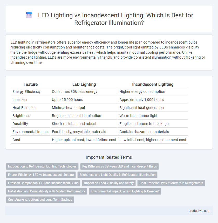 LED Lighting vs Incandescent Lighting: Which Is Best for Refrigerator Illumination?