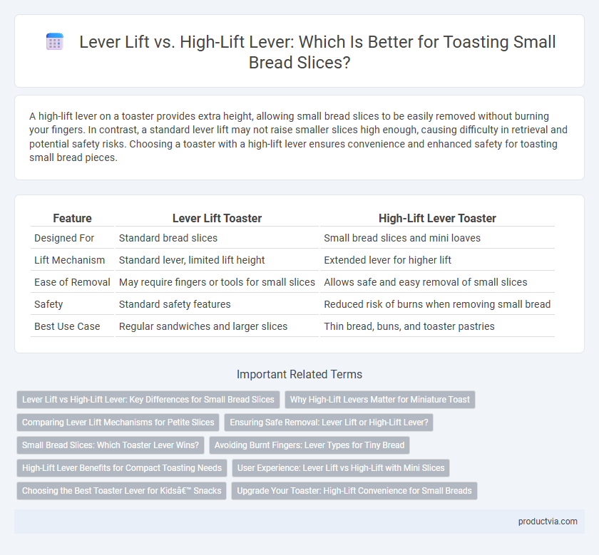 Lever Lift vs. High-Lift Lever: Which Is Better for Toasting Small Bread Slices?