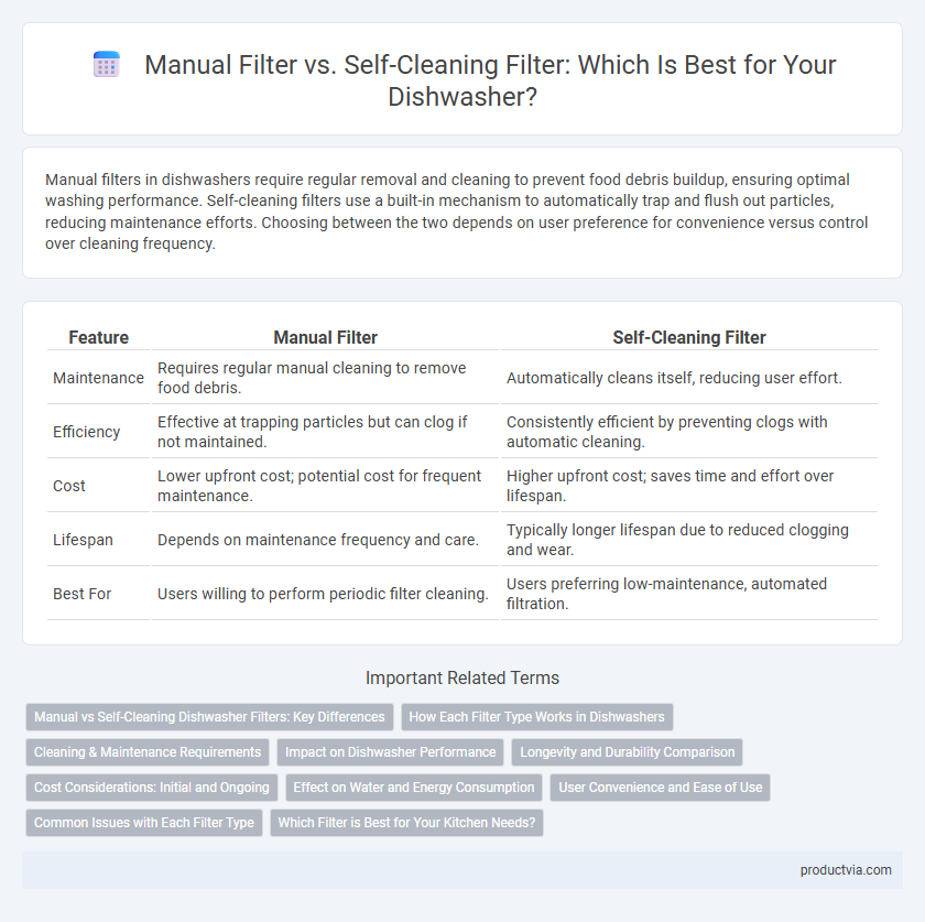 Manual Filter vs. Self-Cleaning Filter: Which Is Best for Your Dishwasher?