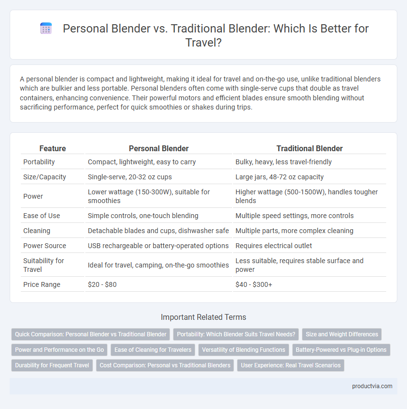 Personal Blender vs. Traditional Blender: Which Is Better for Travel?