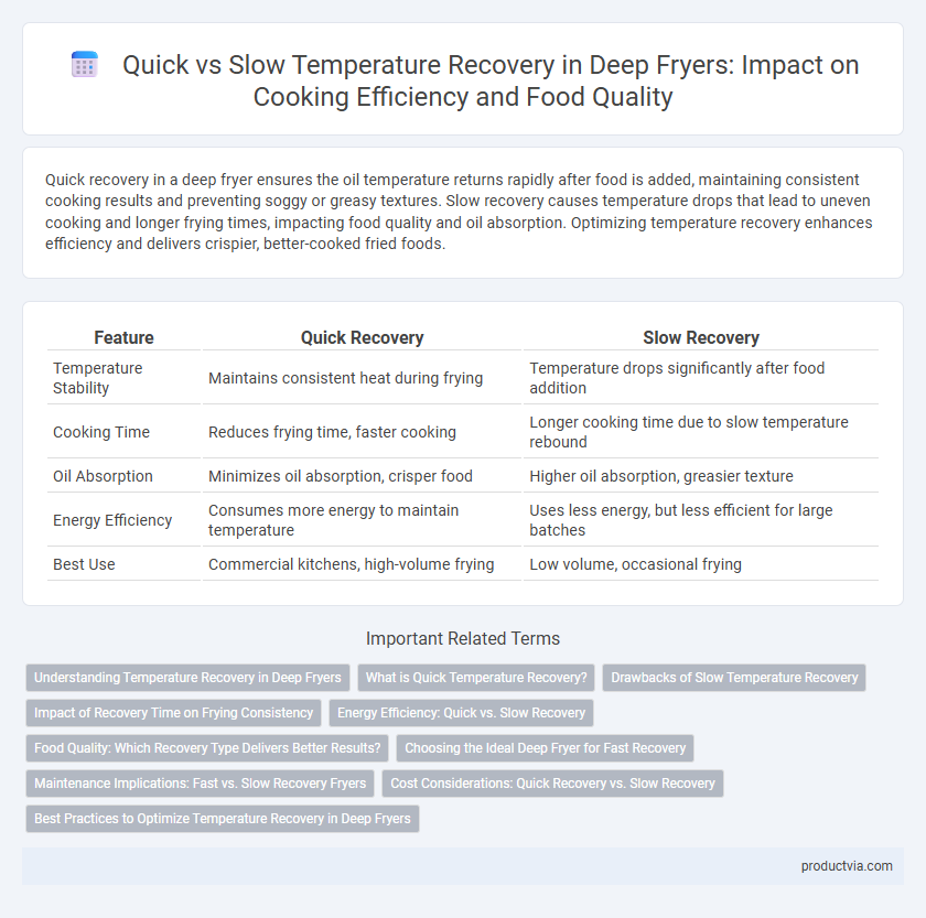 Quick vs Slow Temperature Recovery in Deep Fryers: Impact on Cooking Efficiency and Food Quality