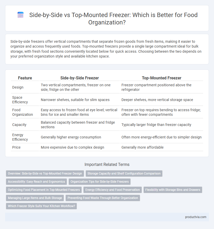 Side-by-Side vs Top-Mounted Freezer: Which is Better for Food Organization?