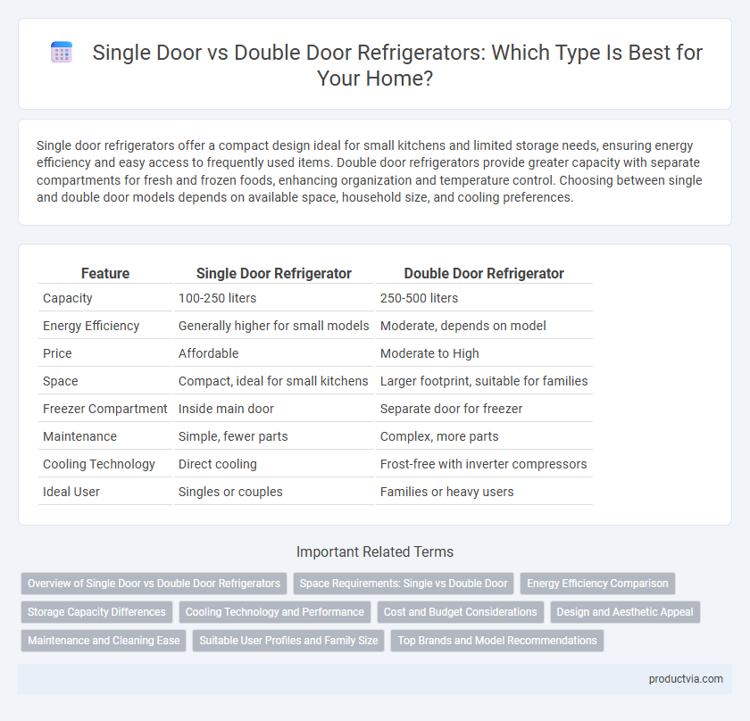 Single Door vs Double Door Refrigerators: Which Type Is Best for Your Home?