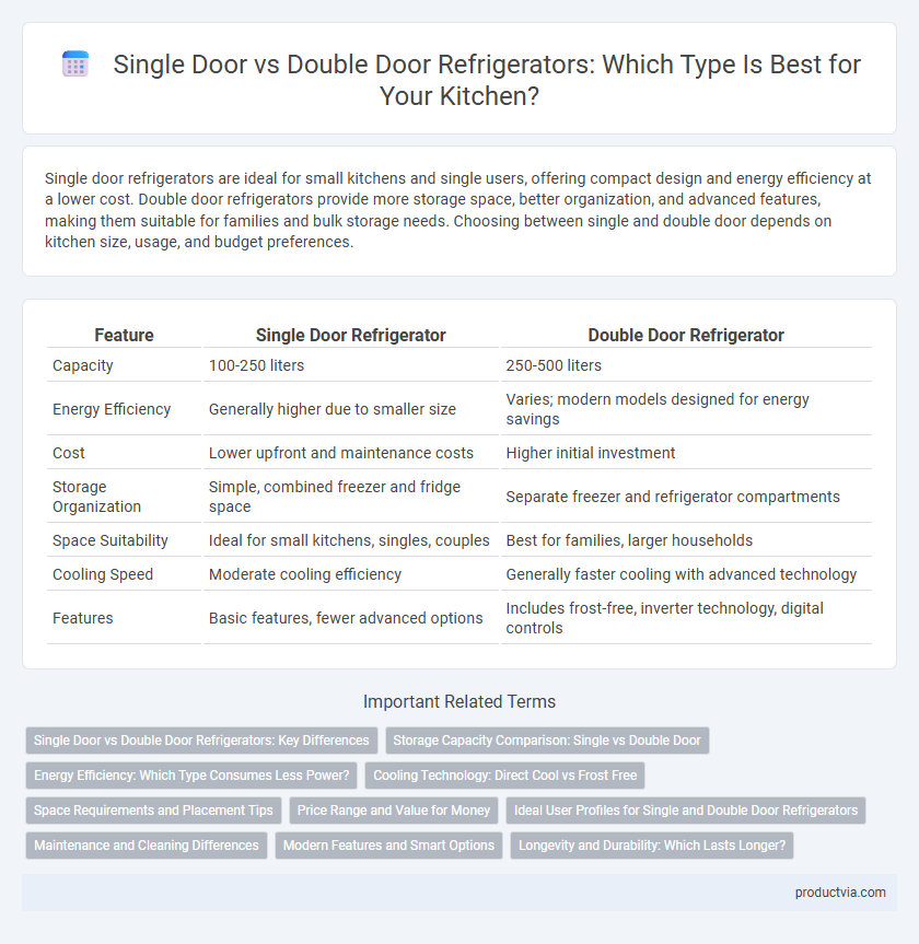 Single Door vs Double Door Refrigerators: Which Type Is Best for Your Kitchen?