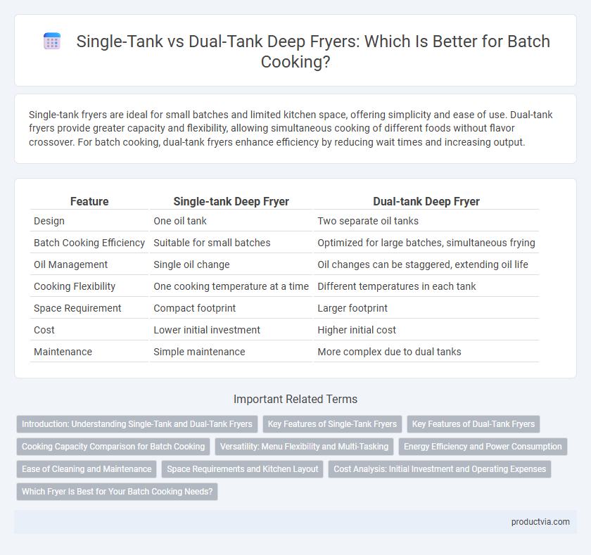 Single-Tank vs Dual-Tank Deep Fryers: Which Is Better for Batch Cooking?