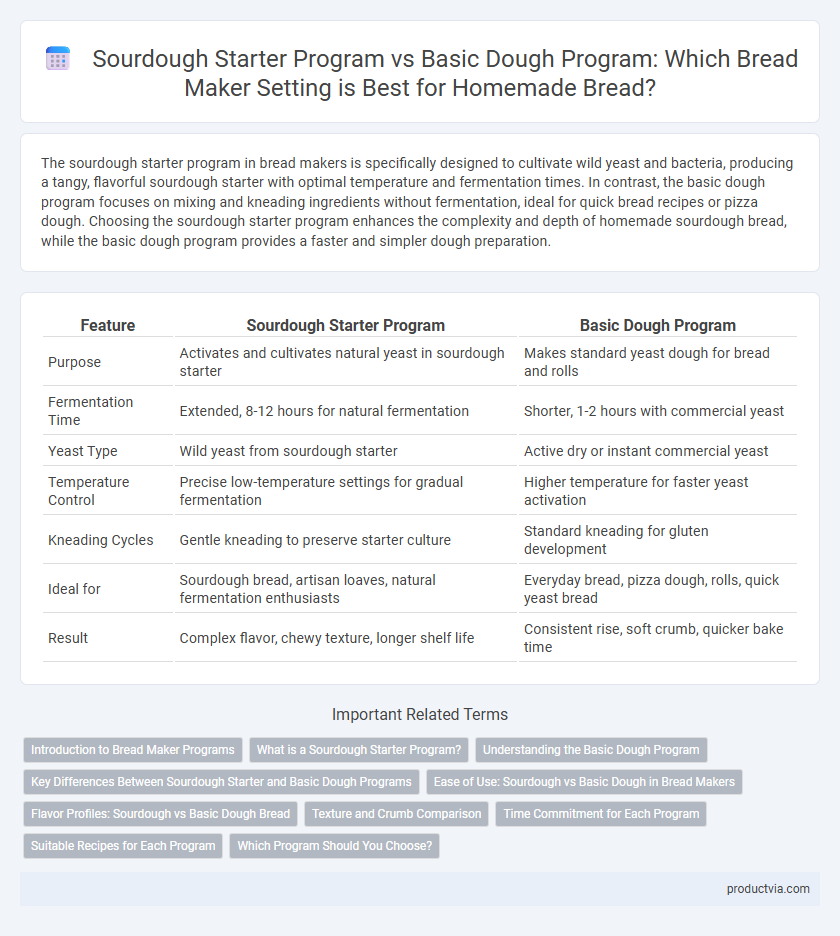 Sourdough Starter Program vs Basic Dough Program: Which Bread Maker Setting is Best for Homemade Bread?