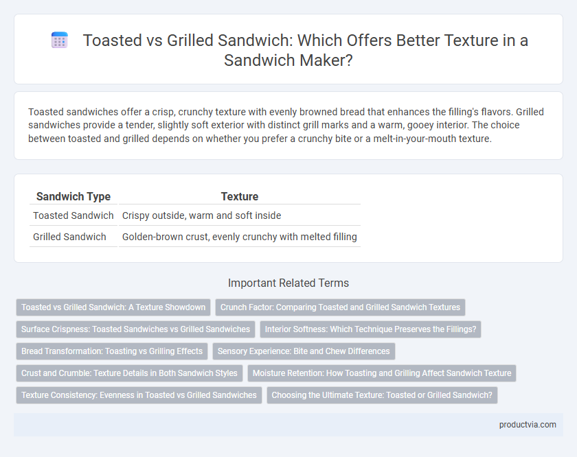 Toasted vs Grilled Sandwich: Which Offers Better Texture in a Sandwich Maker?