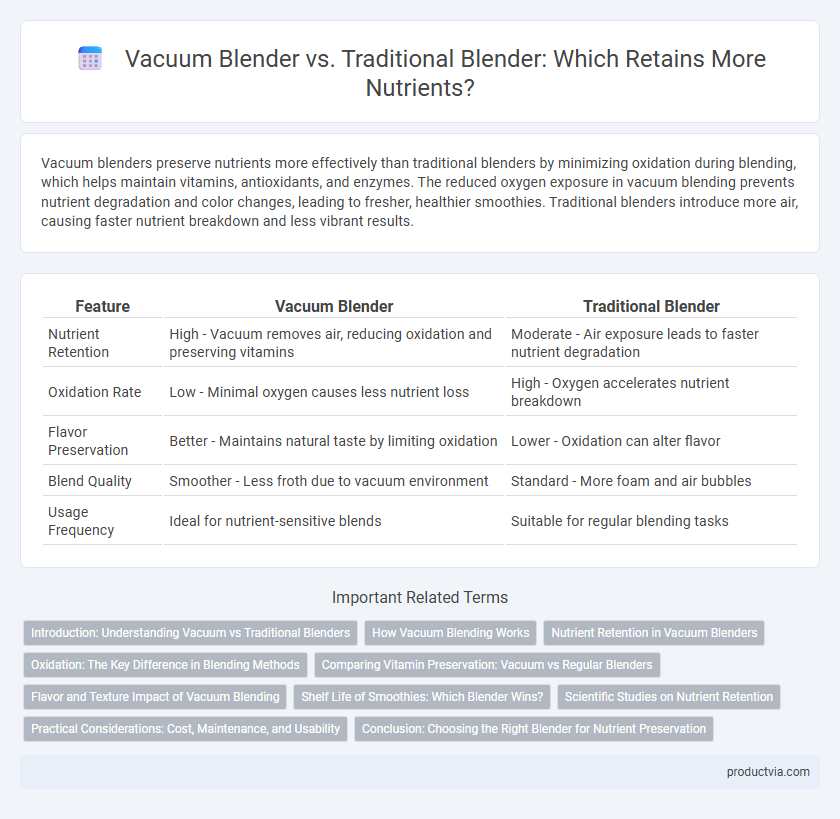 Vacuum Blender vs. Traditional Blender: Which Retains More Nutrients?