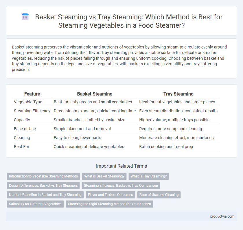 Basket Steaming vs Tray Steaming: Which Method is Best for Steaming Vegetables in a Food Steamer?