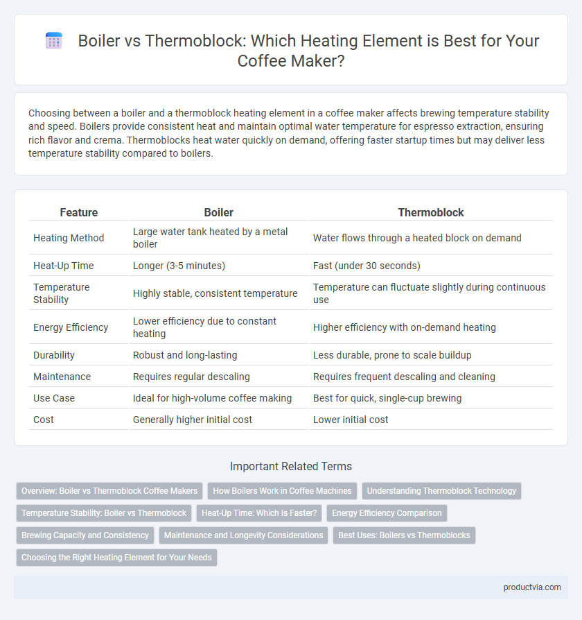 Boiler vs Thermoblock: Which Heating Element is Best for Your Coffee Maker?