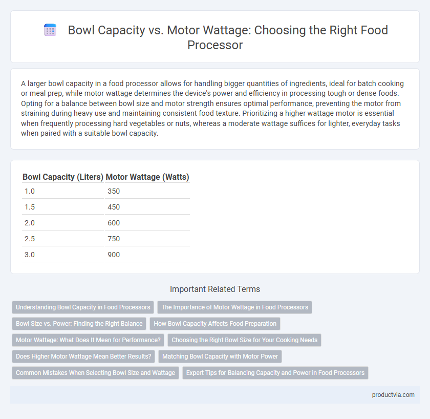 Bowl Capacity vs. Motor Wattage: Choosing the Right Food Processor