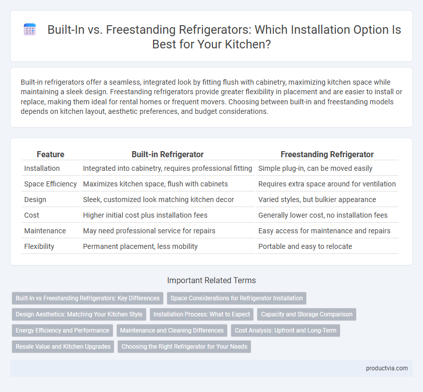 Built-In vs. Freestanding Refrigerators: Which Installation Option Is Best for Your Kitchen?