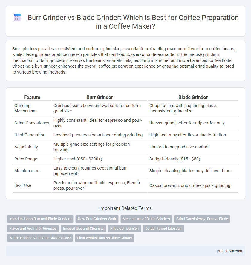 Burr Grinder vs Blade Grinder: Which is Best for Coffee Preparation in a Coffee Maker?