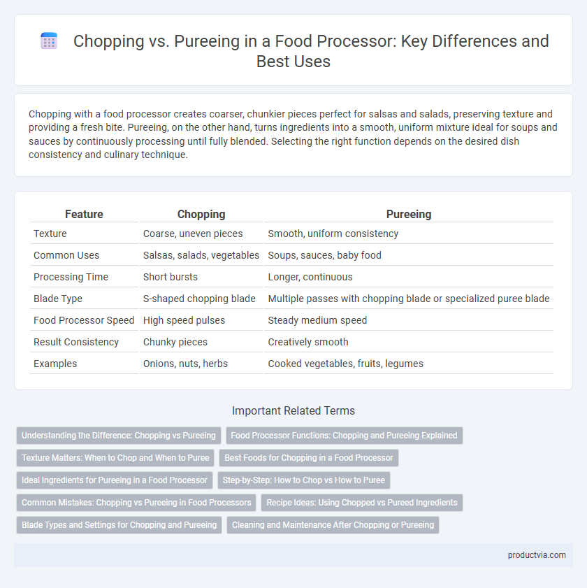 Chopping vs. Pureeing in a Food Processor: Key Differences and Best Uses