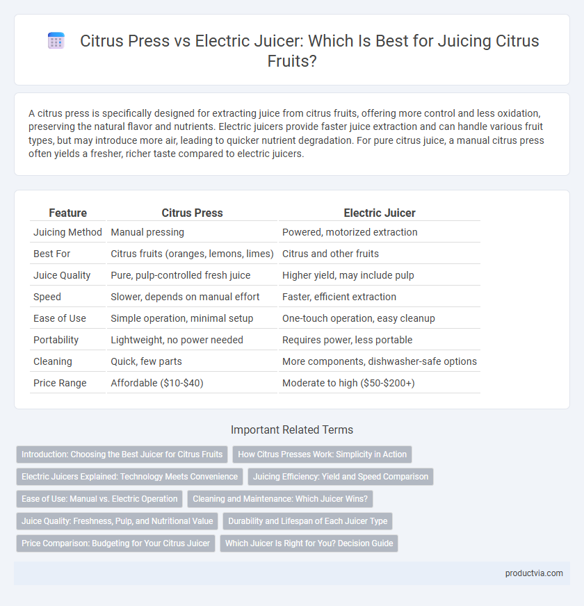 Citrus Press vs Electric Juicer: Which Is Best for Juicing Citrus Fruits?