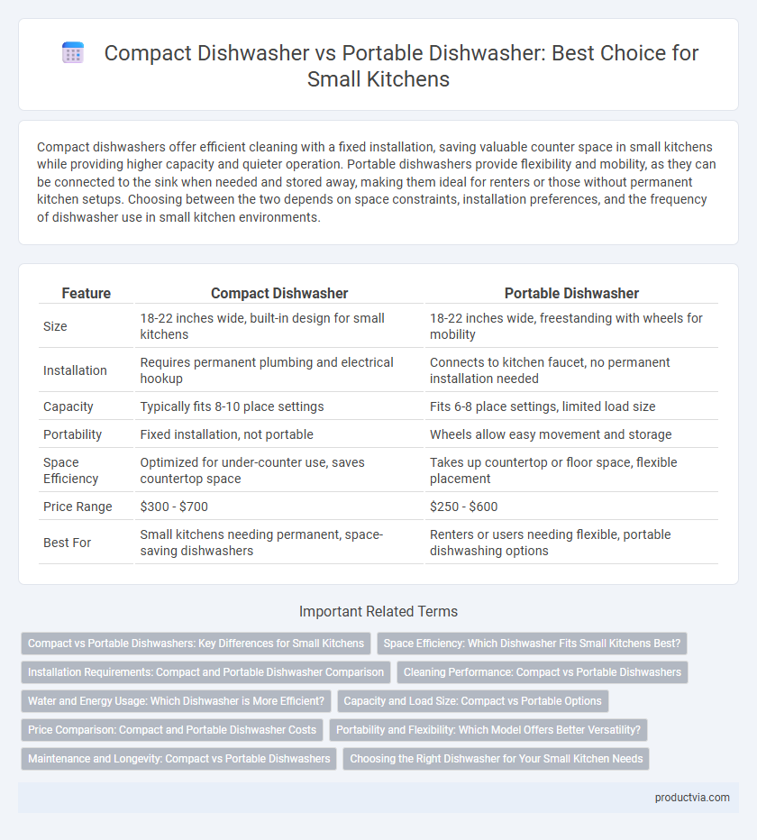Compact Dishwasher vs Portable Dishwasher: Best Choice for Small Kitchens