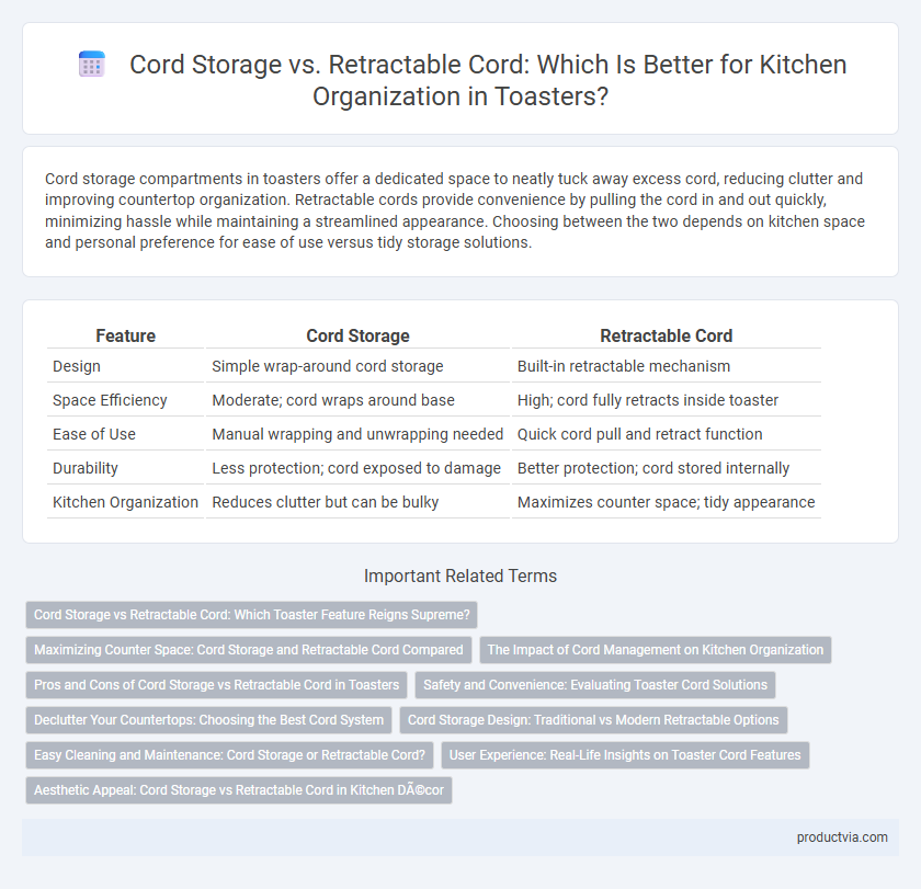 Cord Storage vs. Retractable Cord: Which Is Better for Kitchen Organization in Toasters?
