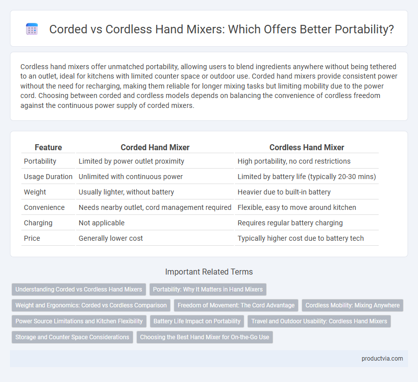 Corded vs Cordless Hand Mixers: Which Offers Better Portability?