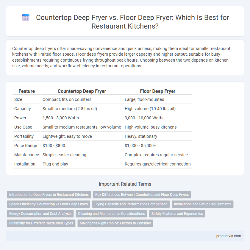 Countertop Deep Fryer vs. Floor Deep Fryer: Which Is Best for Restaurant Kitchens?