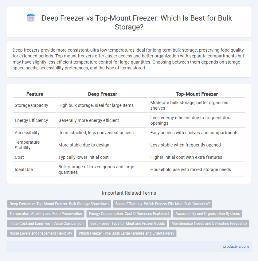 Deep Freezer vs Top-Mount Freezer: Which Is Best for Bulk Storage?