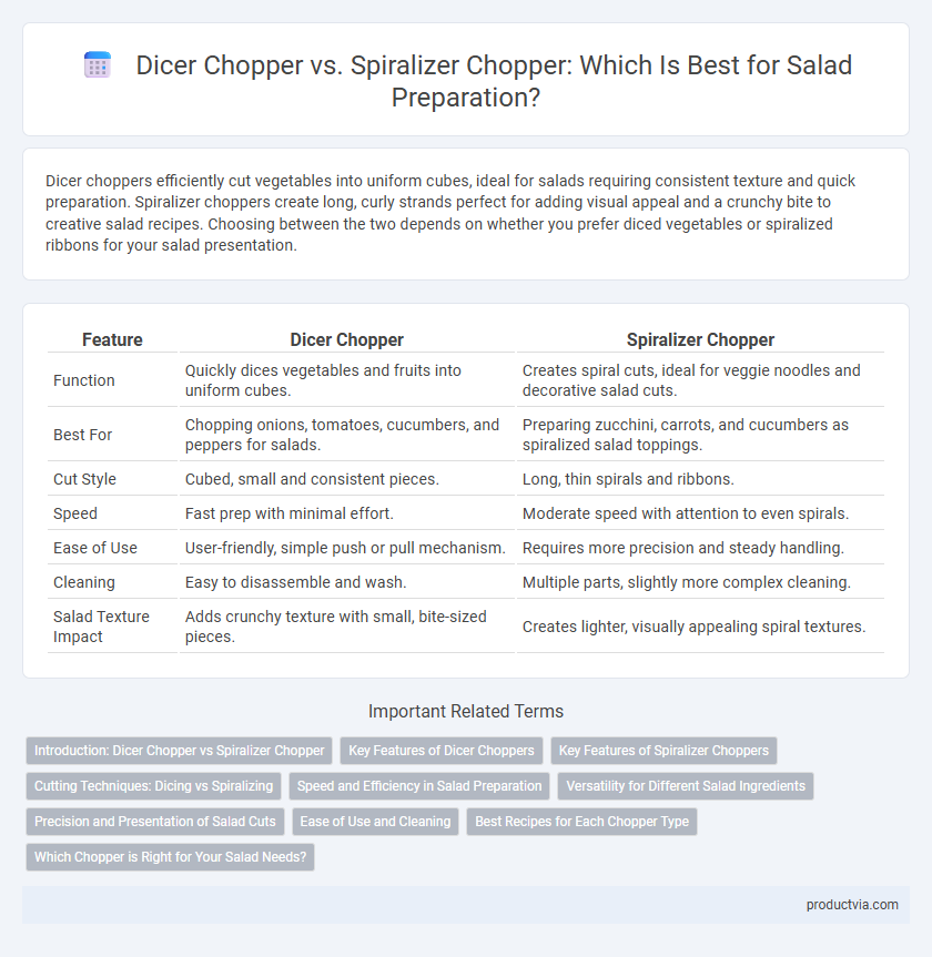 Dicer Chopper vs. Spiralizer Chopper: Which Is Best for Salad Preparation?