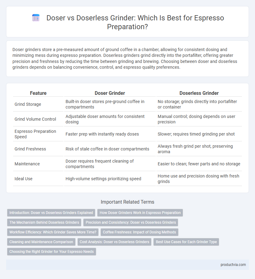 Doser vs Doserless Grinder: Which Is Best for Espresso Preparation?