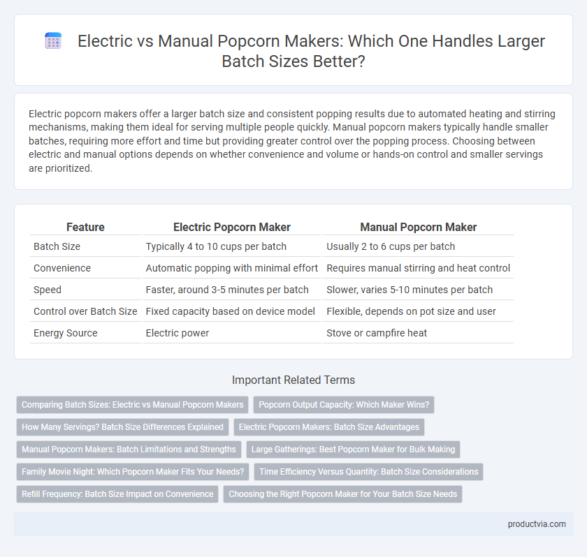 Electric vs Manual Popcorn Makers: Which One Handles Larger Batch Sizes Better?