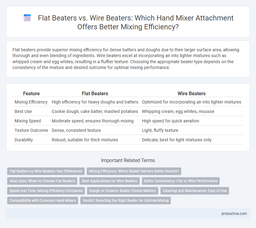 Flat Beaters vs. Wire Beaters: Which Hand Mixer Attachment Offers Better Mixing Efficiency?