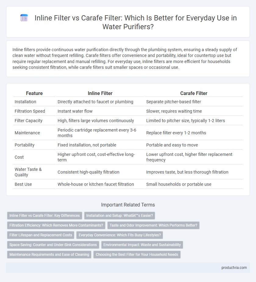 Inline Filter vs Carafe Filter: Which Is Better for Everyday Use in Water Purifiers?