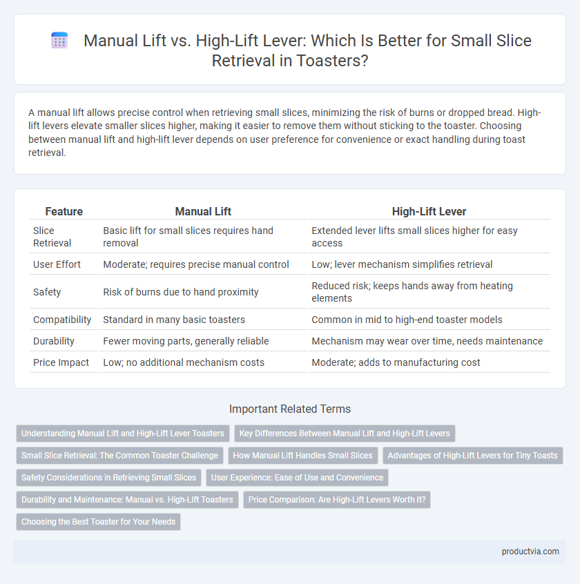 Manual Lift vs. High-Lift Lever: Which Is Better for Small Slice Retrieval in Toasters?