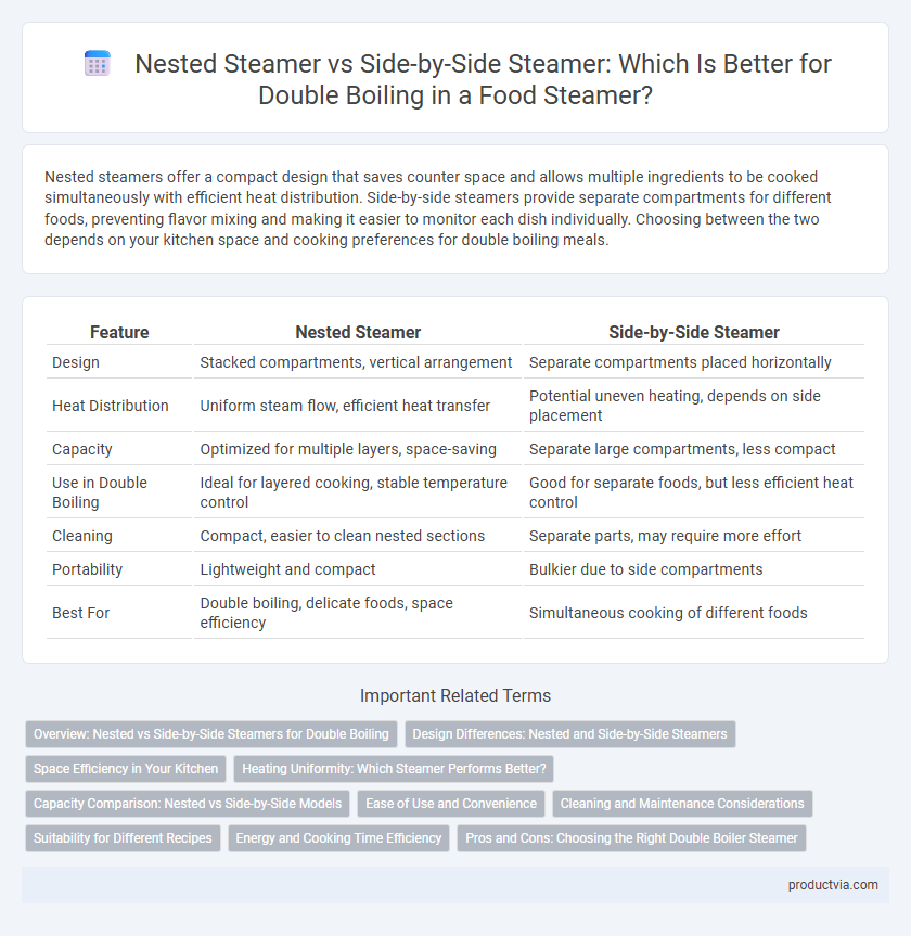 Nested Steamer vs Side-by-Side Steamer: Which Is Better for Double Boiling in a Food Steamer?