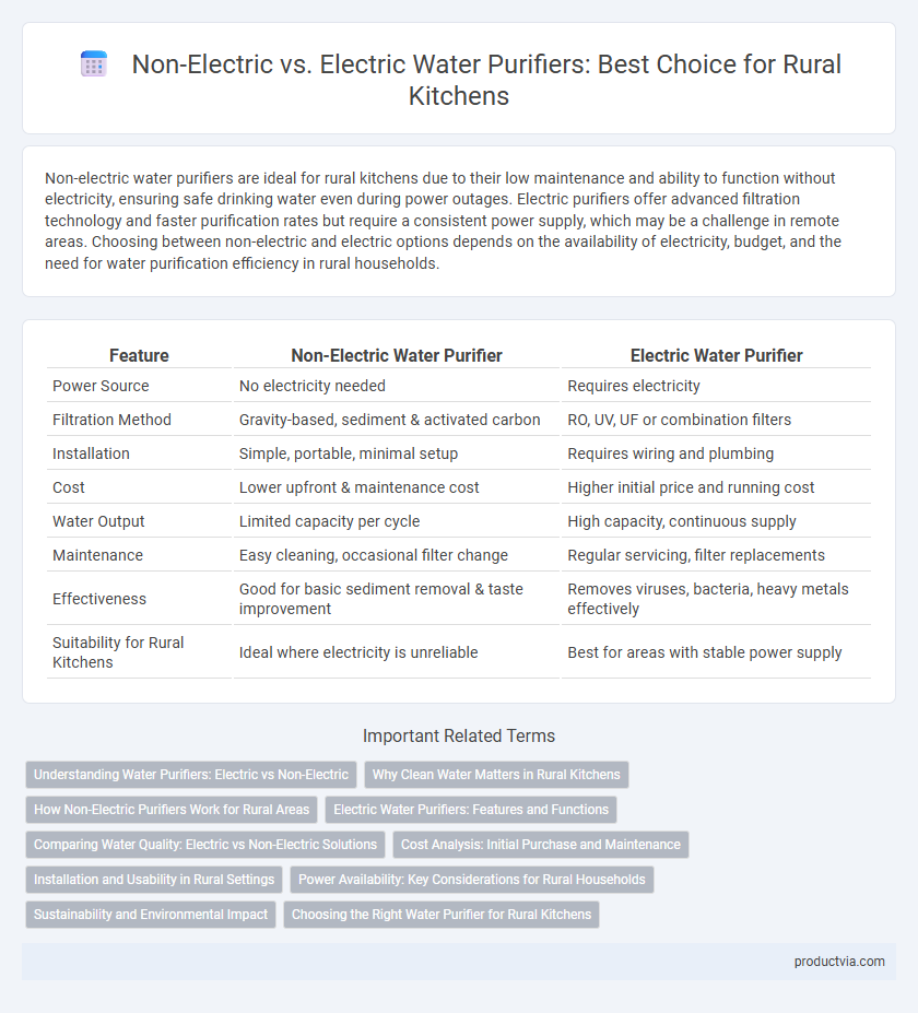 Non-Electric vs. Electric Water Purifiers: Best Choice for Rural Kitchens