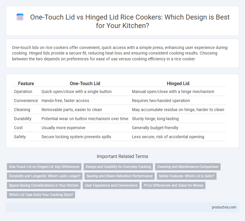 One-Touch Lid vs Hinged Lid Rice Cookers: Which Design is Best for Your Kitchen?