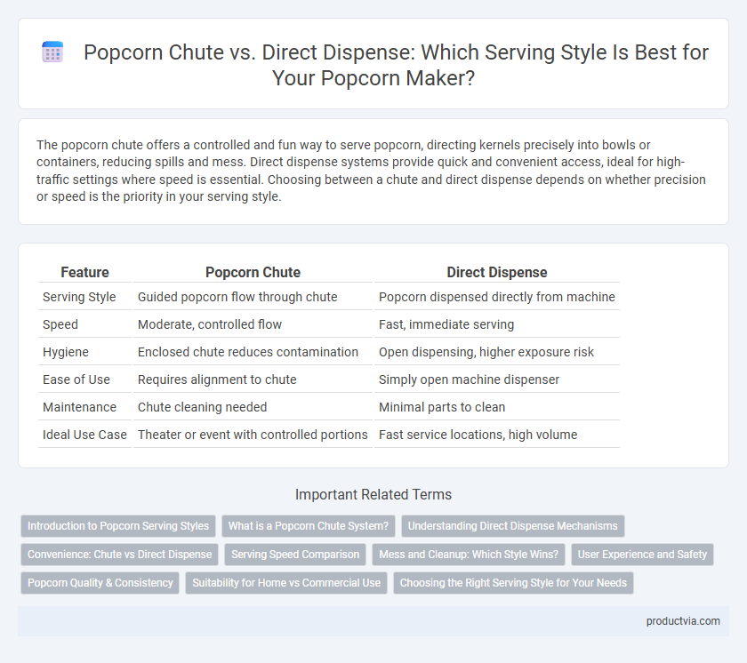 Popcorn Chute vs. Direct Dispense: Which Serving Style Is Best for Your Popcorn Maker?