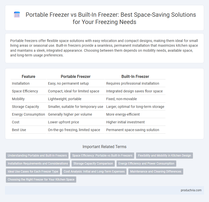 Portable Freezer vs Built-In Freezer: Best Space-Saving Solutions for Your Freezing Needs