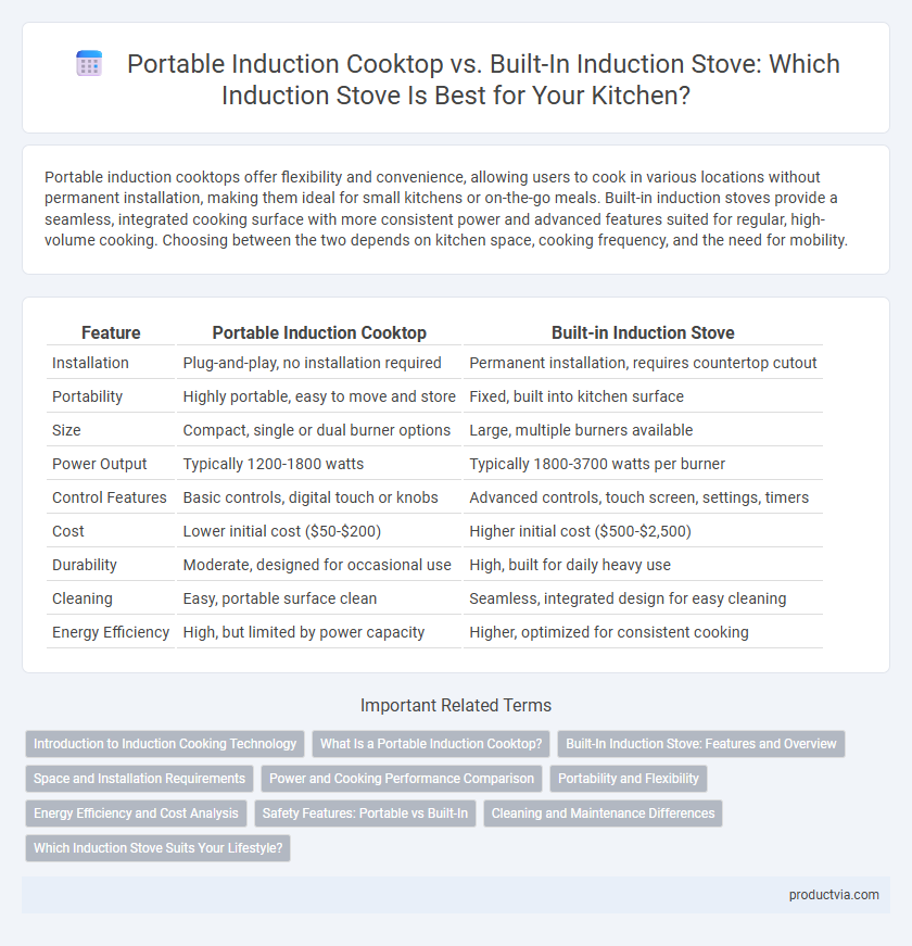 Portable Induction Cooktop vs. Built-In Induction Stove: Which Induction Stove Is Best for Your Kitchen?