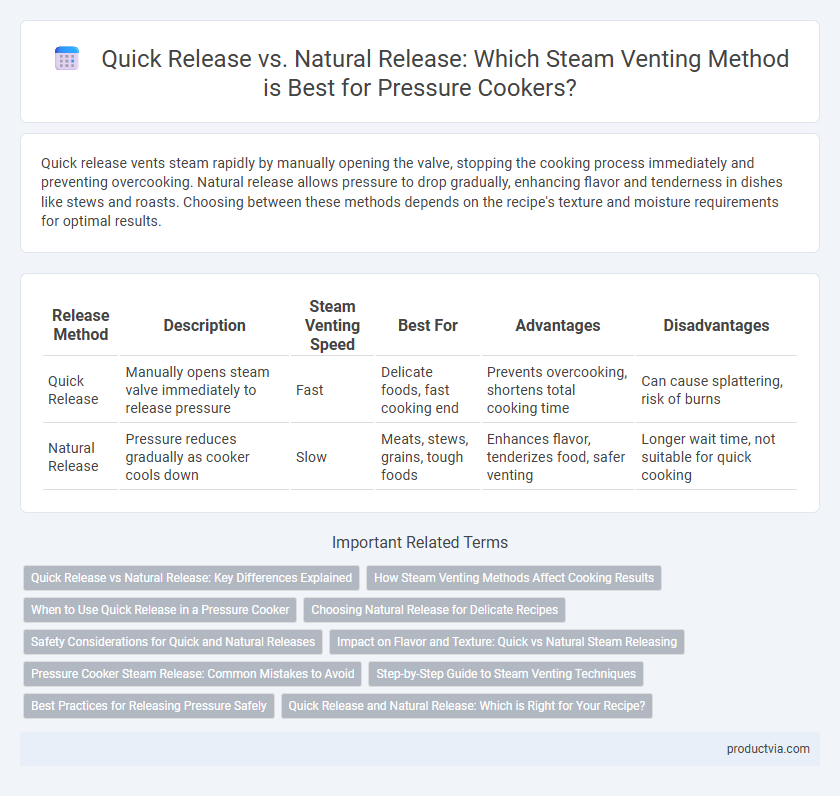 Quick Release vs. Natural Release: Which Steam Venting Method is Best for Pressure Cookers?