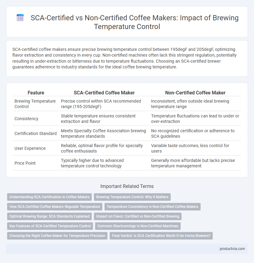 SCA-Certified vs Non-Certified Coffee Makers: Impact of Brewing Temperature Control