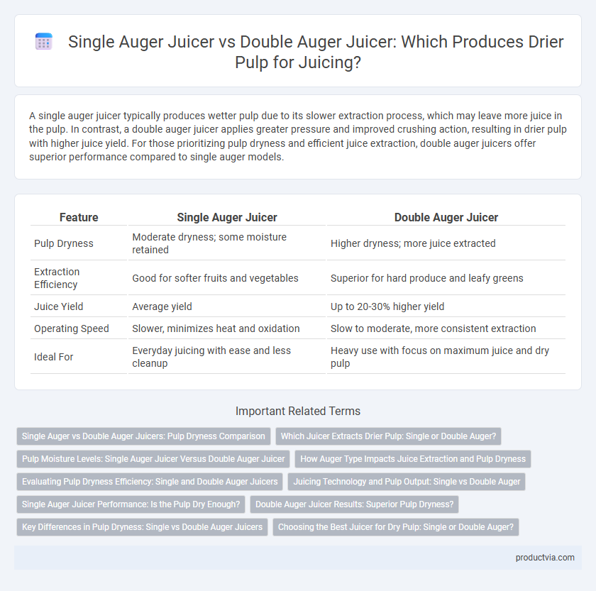 Single Auger Juicer vs Double Auger Juicer: Which Produces Drier Pulp for Juicing?