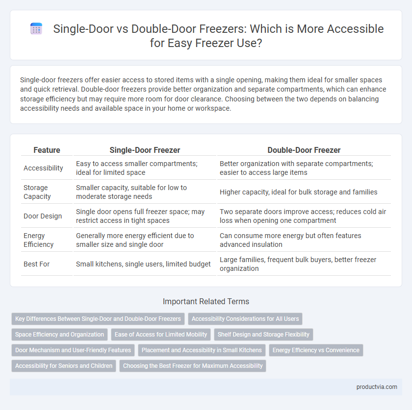 Single-Door vs Double-Door Freezers: Which is More Accessible for Easy Freezer Use?
