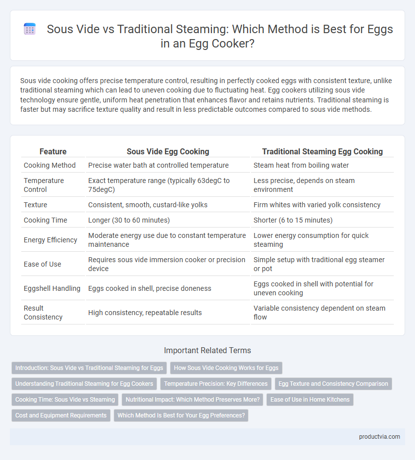 Sous Vide vs Traditional Steaming: Which Method is Best for Eggs in an Egg Cooker?