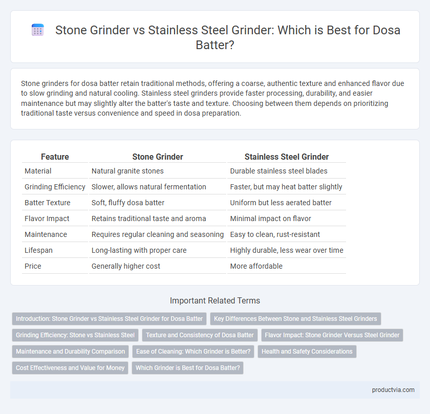 Stone Grinder vs Stainless Steel Grinder: Which is Best for Dosa Batter?