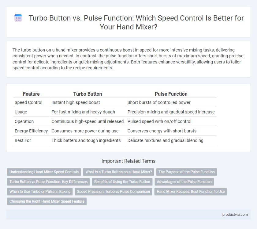 Turbo Button vs. Pulse Function: Which Speed Control Is Better for Your Hand Mixer?
